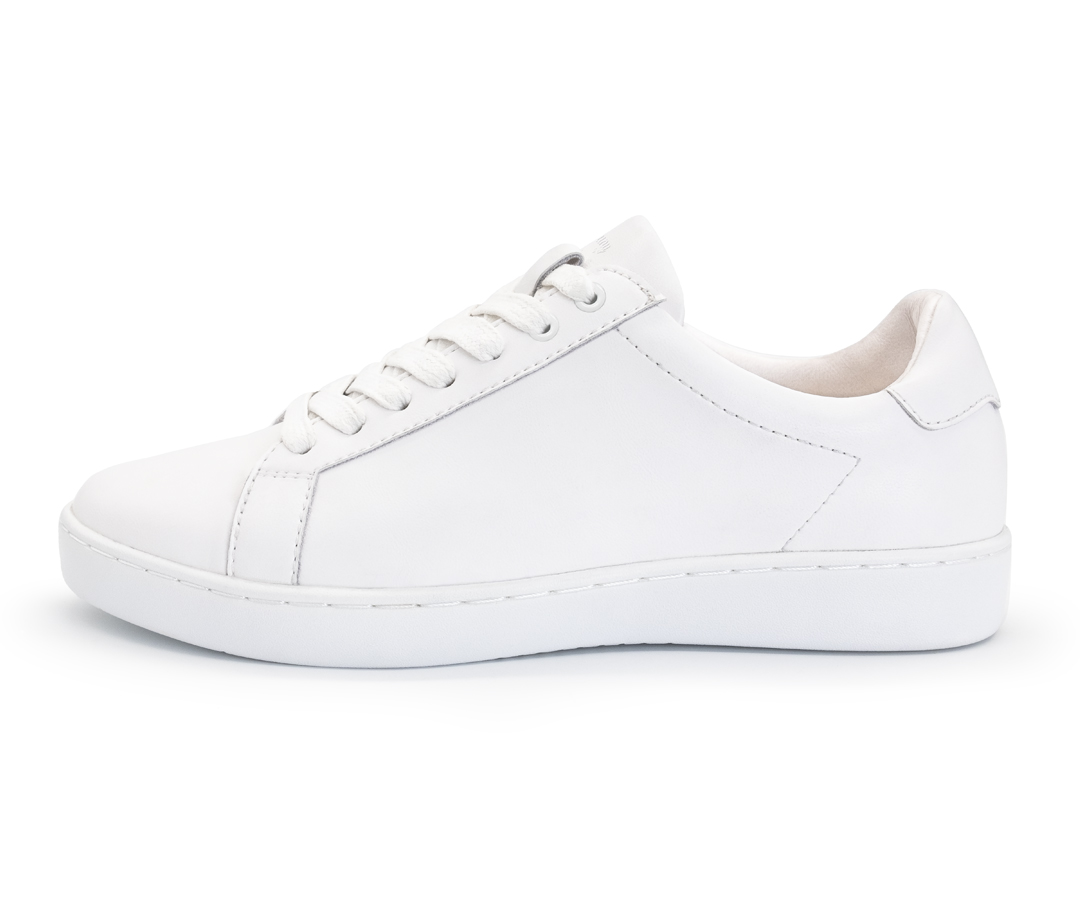 Baskets de danse Suny 7025 en cuir nappa blanc et au design minimaliste pour femmes.