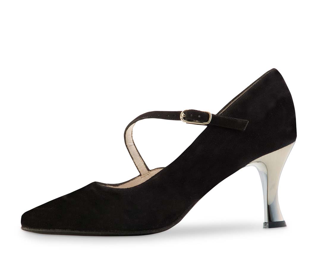 Chaussure de danse standard pour femmes de Werner Kern en chèvre velours noir