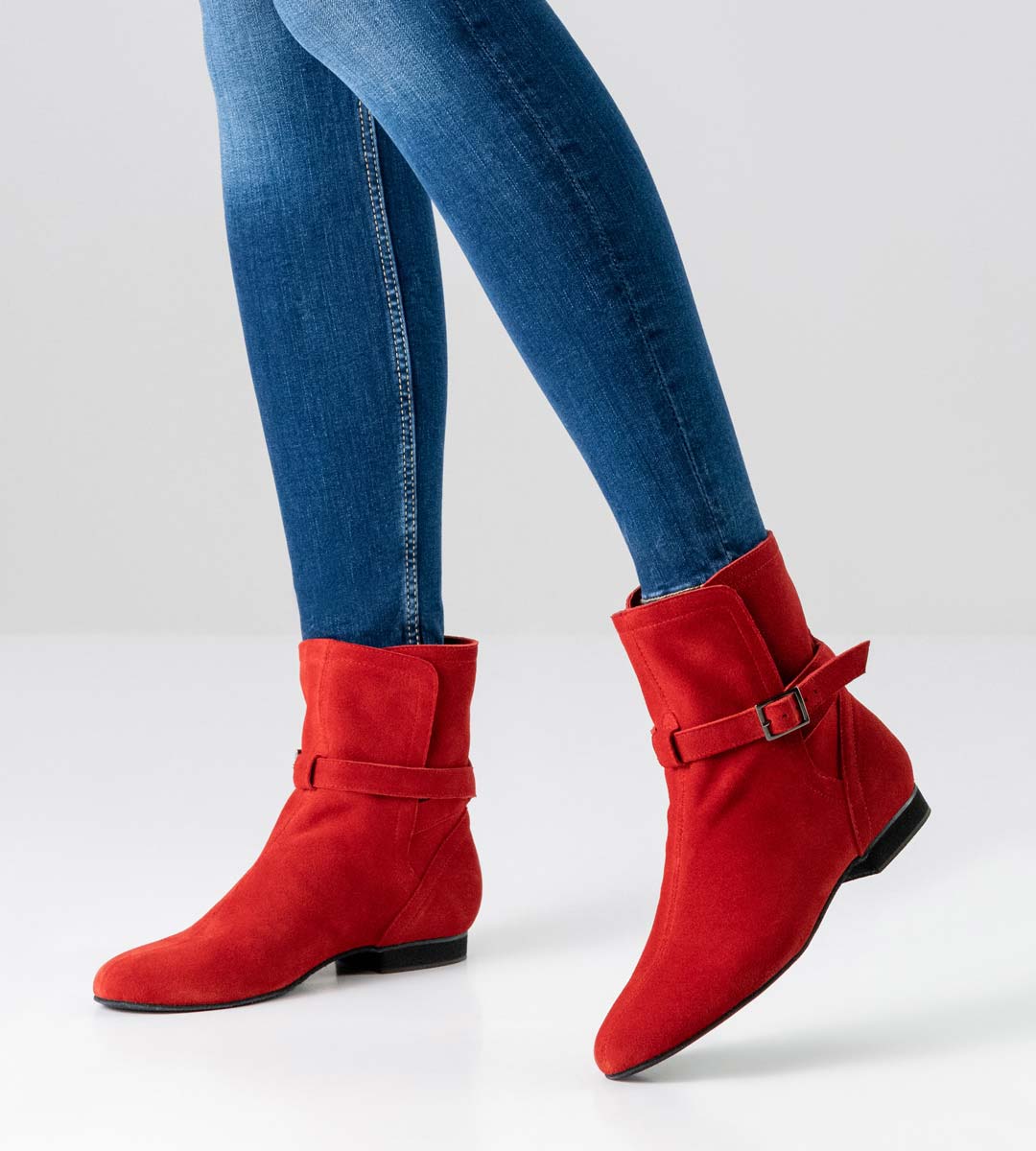 Bottes de danse rouge Linedance de Werner Kern avec talon de 1,5 cm