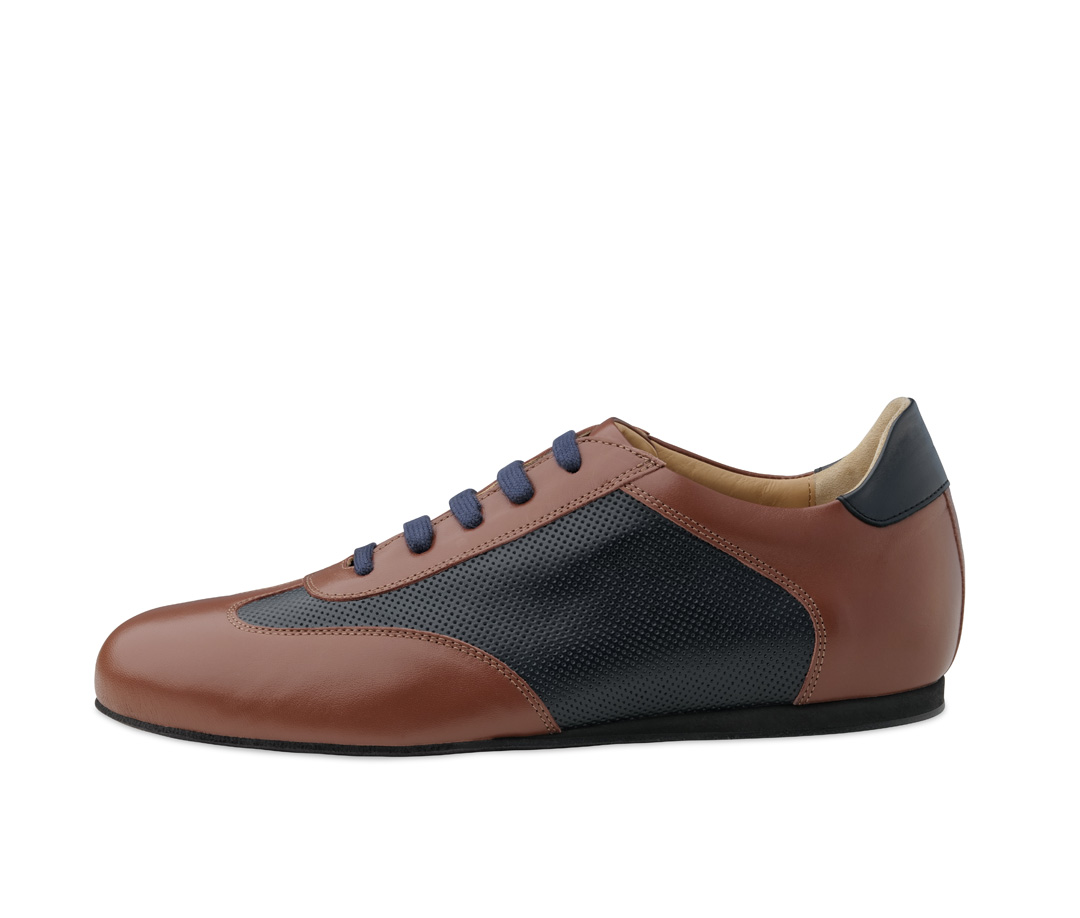 Chaussure de danse sportive pour homme -Positano- en cuir nappa fin de Werner Kern avec semelle amovible et léger talon micro. 