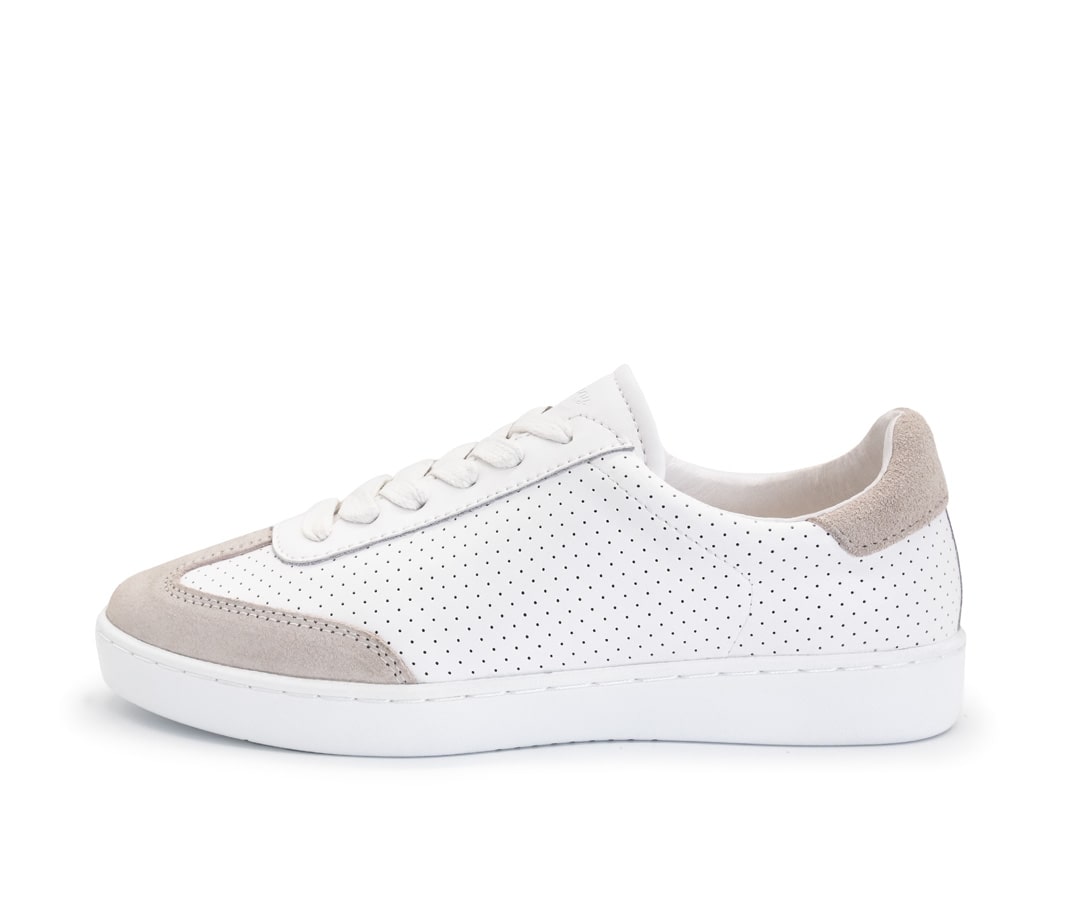 Baskets de danse pour homme en cuir nappa blanc avec une semelle en PU blanc pour des rotations et des glissades parfaites.