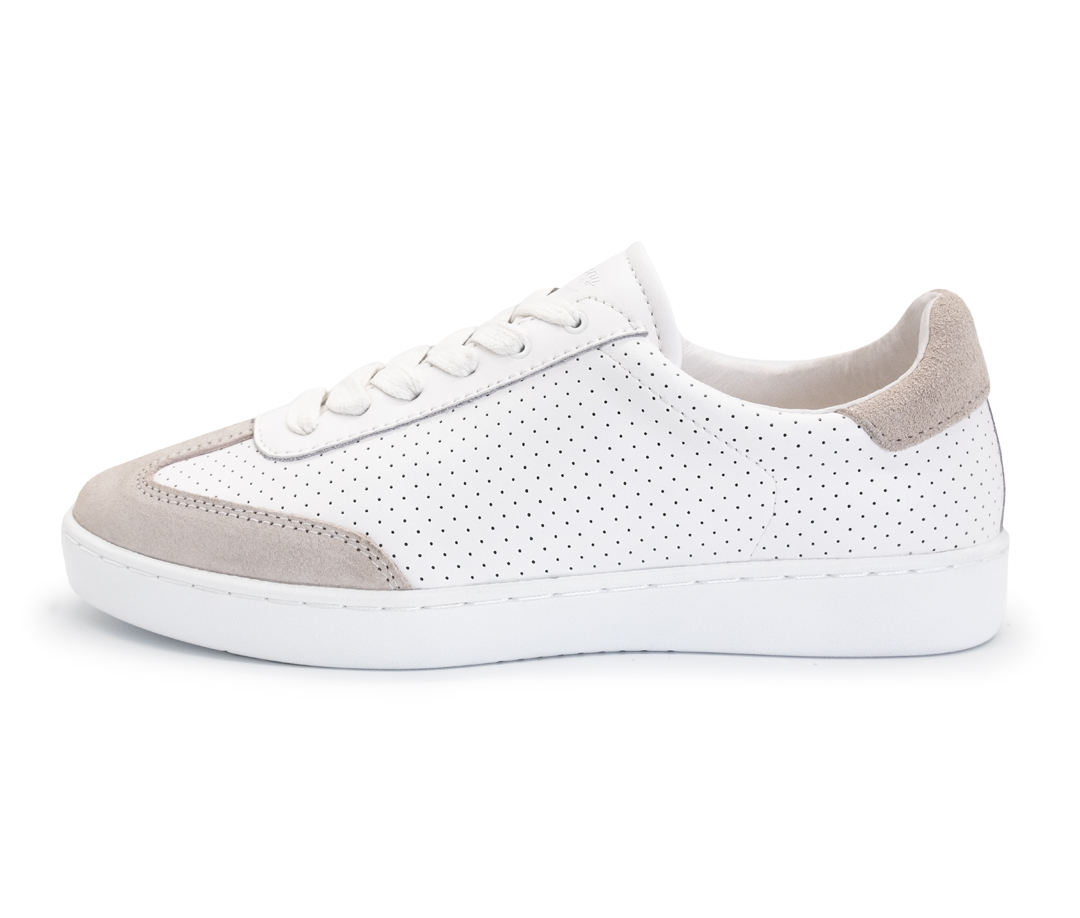 Baskets de danse pour homme en cuir nappa blanc avec une semelle en PU blanc pour des rotations et des glissades parfaites.