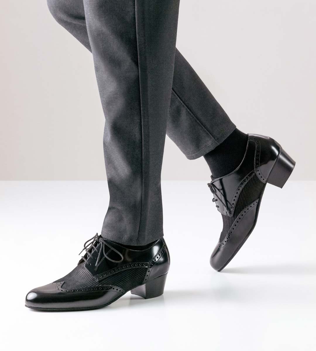 Nueva Epoca Chaussures de danse latine pour hommes avec talon de 4 cm